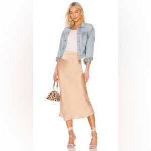 Free People Normani Bias Skirt in Praline Size 10